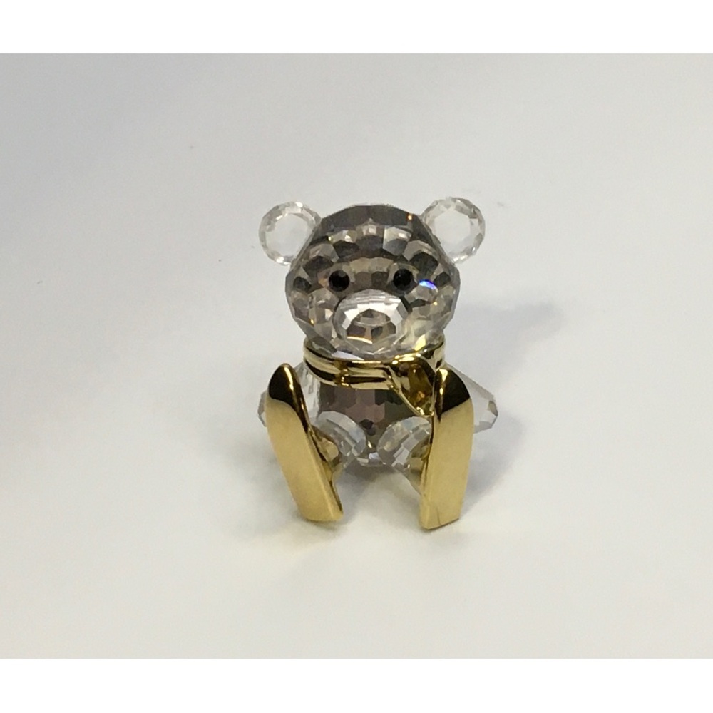 Swarovski Crystal Skier Teddy Pendant